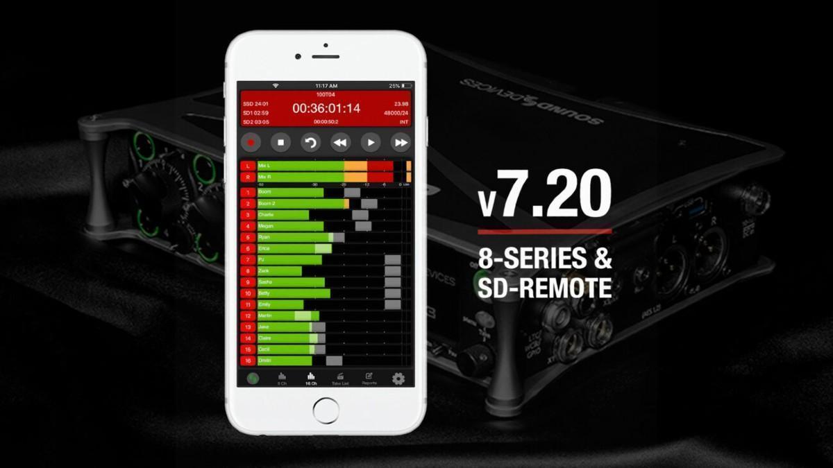 Actualización de firmware y app para mezcladora-grabadora Sound Devices