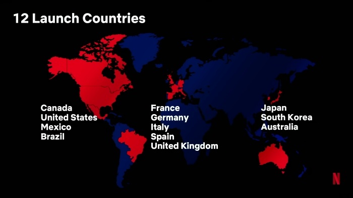 Netflix plan básico con anuncios, países de lanzamiento