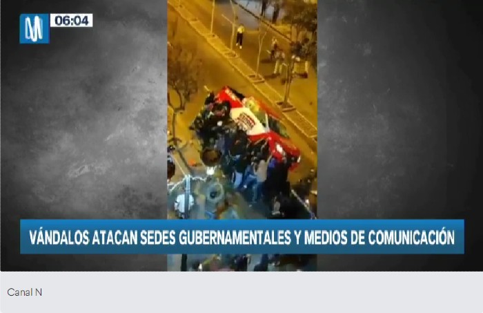 Ataques en Perú a medios de comunicación
