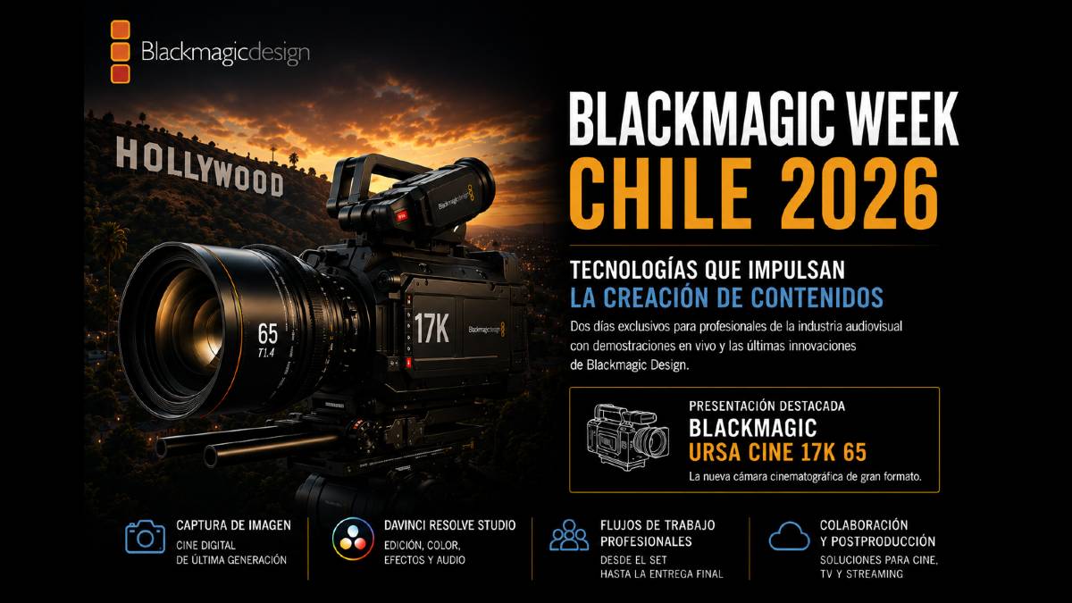 MMT realizará el Blackmagic Week Chile 2026